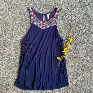Sleeveless Embroidered Top